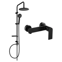 duso sistemos komplektas juodas - Dušo sistema su maišytuvu Mexen Carl Zero, juoda (Black) - 2 nuotrauka