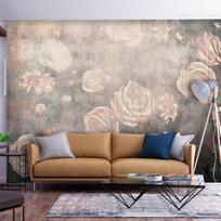 Fototapetas Artgeist Misty Nature - Orange Flowers On A Non-Uniformly Textured Background, 105 cm x 147 cm
