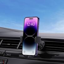 baseus car holder - Automobilinis telefono laikiklis Baseus UltraControl (Juodas) - 5 nuotrauka