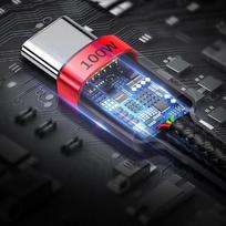baseus 100w - Baseus CATKLF-AL91 Black/ Red - 2 nuotrauka