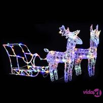 kalediniai elniukai - Kalėdų dekoracija elniai ir rogės, 130 cm, akrilas, 160 LED, vidaXL FPRVXL328522 - 2 nuotrauka