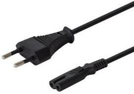 Savio Cable 2-pin / Euro plug Black 1.8m