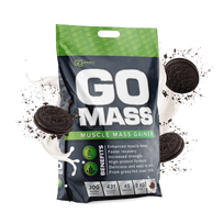 RawPowders Baltymai GO MASS GAINER, 5 kg (sausainių skonio)