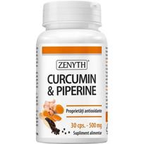 ZENYTH maisto papildas CURCUMIN & PIPERINE, 30 kaps.