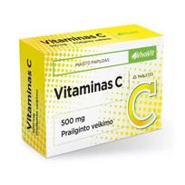 VIVAVIT maisto papildas VITAMINAS C 500 mg, prailginto veikimo, 45 tab.