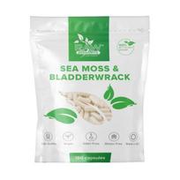 RAW POWDERS maisto papildas SEA MOSS & BLADDERWRACK 250 mg, 180 kaps.