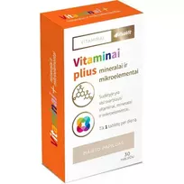 VIVAVIT maisto papildas VITAMINAI PLIUS MINERALAI IR MIKROELEMENTAI, 30 tab.
