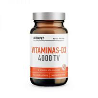 vitaminas d3 aliejus - ICONFIT maisto papildas su vynuogių sėklų aliejumi VITAMINAS D3 4000 TV, 90 kaps. - 1 nuotrauka