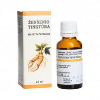 ŽENŠENIO TINKTŪRA maisto papildas, 25 ml