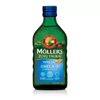 MOLLERS maisto papildas žuvų taukai OMEGA-3 TUTTI FRUTTI, 250 ml