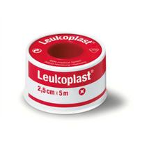 LEUKOPLAST medicininis pleistras normaliai odai plastikinėje ritėje, 2,5 cm x 5 m, 1 vnt.