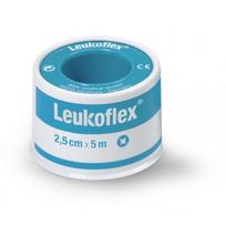 LEUKOFLEX vandeniui atsparus medicininis, tamprus pleistras plastikinėje ritėje, 2,5 cm x 5 m, 1 vnt.
