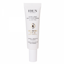 IDUN MINERALS ypač lengvas dieninis veido kremas su niacinamidu, SPF50, 30 ml