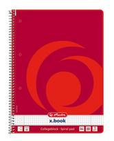 Herlitz Sąsiuvinis Spiral Pad, A4, 80 lapų, Raudona (Red)