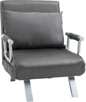 Fotelis HOMCOM Sofa-lova su porankiu, pilkas (Grey)