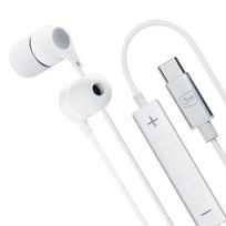 usb c laidines ausines - 3MK Wired USB-C White (Baltos) - 1 nuotrauka