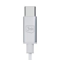 usb c laidines ausines - 3MK Wired USB-C White (Baltos) - 9 nuotrauka