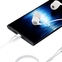 usb c laidines ausines - 3MK Wired USB-C White (Baltos) - 10 nuotrauka