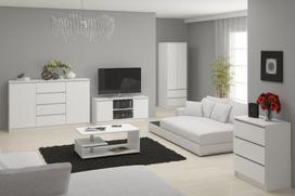 balta komoda - Komoda NORE K120 su 8-iais stalčiais, balta - 6 nuotrauka
