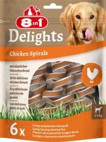 Skanėstas šunims 8in1 Delights Chicken Spirals, 6 vnt.