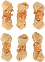 Skanėstas šunims Flamingo Zero Rawhide Knotted Bone, 0.12 kg, 6 vnt.