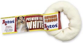 Skanėstas šunims Antos Donut White, karvės oda, 0.09 kg