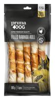 Skanėstas šunims Prima Dog Filled Rawhide Roll, vištiena, 0.18 kg, 5 vnt.
