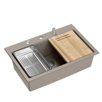 Virtuvinė plautuvė Quadron Marc Workstation, granitas, 76 cm x 50 cm x 23.5 cm