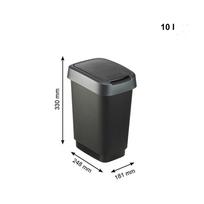 senukai siuksliadeze - ŠIUKŠLIADĖŽĖ; 10 l; 1754308850; PILKA, JUODA - 3 nuotrauka