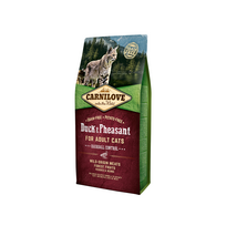 carnilove duck pheasant - CARNILOVE Cat Hairball Control kachna/Bažant 2 kg - 2 nuotrauka