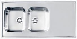 Virtuvinė plautuvė Alveus Classic Pro, nerūdijantysis plienas, 60 cm x 120 cm x 19 cm