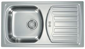 Virtuvinė plautuvė Alveus Basic, nerūdijantysis plienas, 43.5 cm x 78 cm x 14 cm