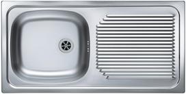 Virtuvinė plautuvė Alveus Basic 60 Decor, nerūdijantysis plienas, 43.5 cm x 86 cm x 14.5 cm
