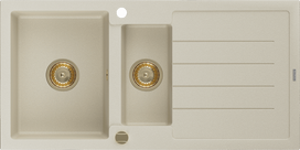 Virtuvinė plautuvė Mexen Andres Beige Gold, granitas, 100 cm x 50 cm x 20 cm