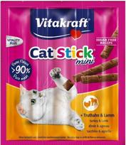 Skanėstas katėms Vitakraft Cat Stick mini, ėriena/kalakutiena, 0.054 kg, 3 vnt.