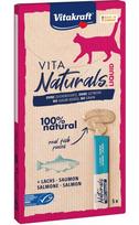 Skanėstas katėms Vitakraft Naturals Liquid, lašiša, 0.075 kg, 5 vnt.