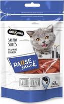 hau hau - Skanėstas katėms Hau&Miau Pause Salmon Slices, lašiša, 0.06 kg - 1 nuotrauka