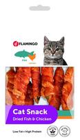 Skanėstas katėms Karlie Flamingo Cat Snack Dried Fish & Chciken, žuvis/vištiena, 0.05 kg