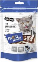 hau miau - Skanėstas katėms Hau&Miau Pause Fish Sandwiches Chips, žuvis, 0.06 kg - 1 nuotrauka