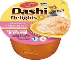 delight - Šlapias kačių maistas Inaba Dashi, vištiena/lašiša, 0.07 kg - 1 nuotrauka