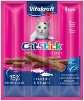 vitakraft cat stick - Skanėstas katėms Vitakraft CatStick, menkė, 3 vnt. - 2 nuotrauka