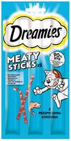 suaugusiems - Skanėstas katėms Dreamies Meaty Sticks, lašiša, 0.03 kg, 6 vnt. - 2 nuotrauka