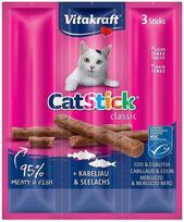 vitakraft cat stick - Skanėstas katėms Vitakraft CatStick, menkė, 3 vnt. - 3 nuotrauka