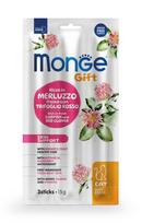 Skanėstas katėms Monge Gift Soft Sticks Skin Support, menkė/raudonasis dobilas, 0.015 kg, 3 vnt.