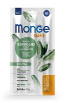 Skanėstas katėms Monge Gift Soft Sticks Dental, triušiena/šalavijas, 0.015 kg, 3 vnt.