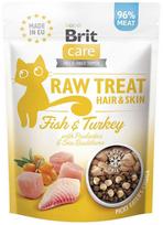 liofilizuoti - Skanėstas katėms Brit Raw Treat Hair & Skin, žuvis/kalakutiena, 0.04 kg - 1 nuotrauka