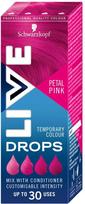 Schwarzkopf LIVE Drops laikinojo poveikio plaukų dažai Petal Pink 30 ml
