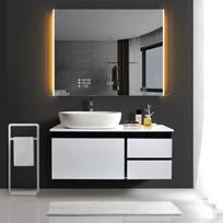 vonia 100x70 - Veidrodis Vinchome Navarre, su apšvietimu, kabinamas, 100 cm x 70 cm, WiFi, Bluetooth - 1 nuotrauka