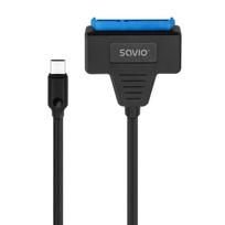 sata m 2 adapteris - Savio Adapteris usb-c 3.1 gen 1 (m) - sata (f) do dysków 2.5 cala, ak-69 - 1 nuotrauka