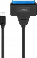 sata m 2 adapteris - Savio Adapteris usb-c 3.1 gen 1 (m) - sata (f) do dysków 2.5 cala, ak-69 - 6 nuotrauka